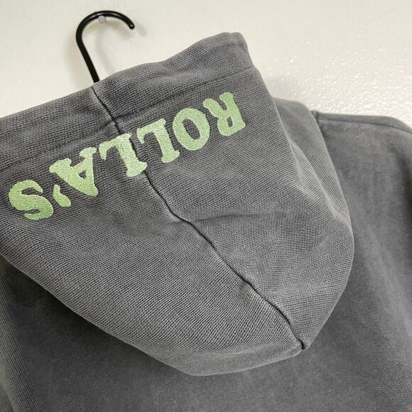 Revolve Rollas X MTV Hoodie Sweatshirt Small Washed Gray Graphic French Terry - Picture 7 of 10